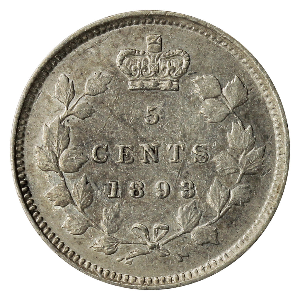 1893 Canada 5-cents Extra Fine (EF40)
