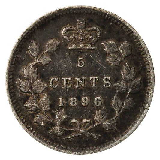 1896 Canada 5-cents VF-EF (VF30)