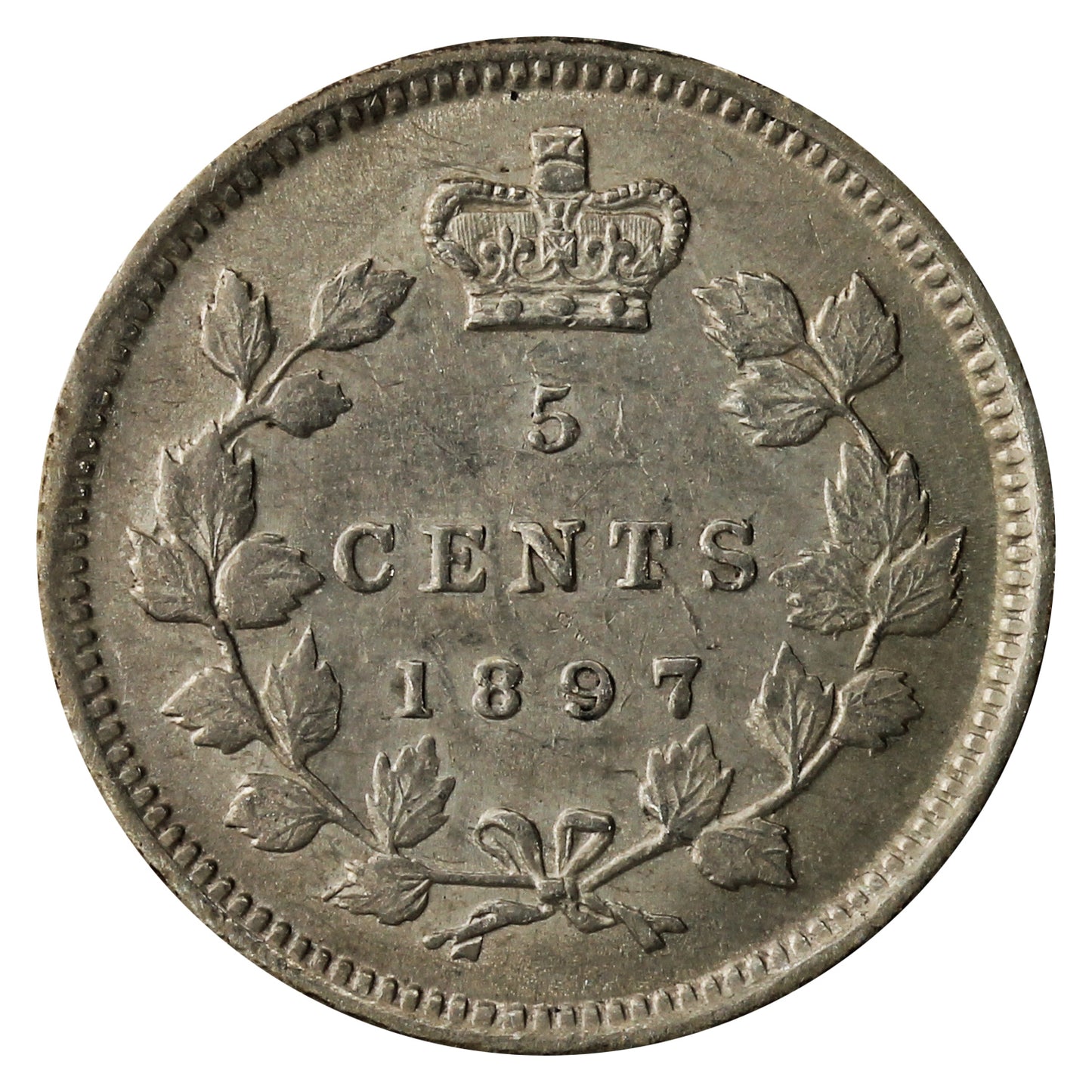1897 Canada 5-cents AU-UNC (AU55) $