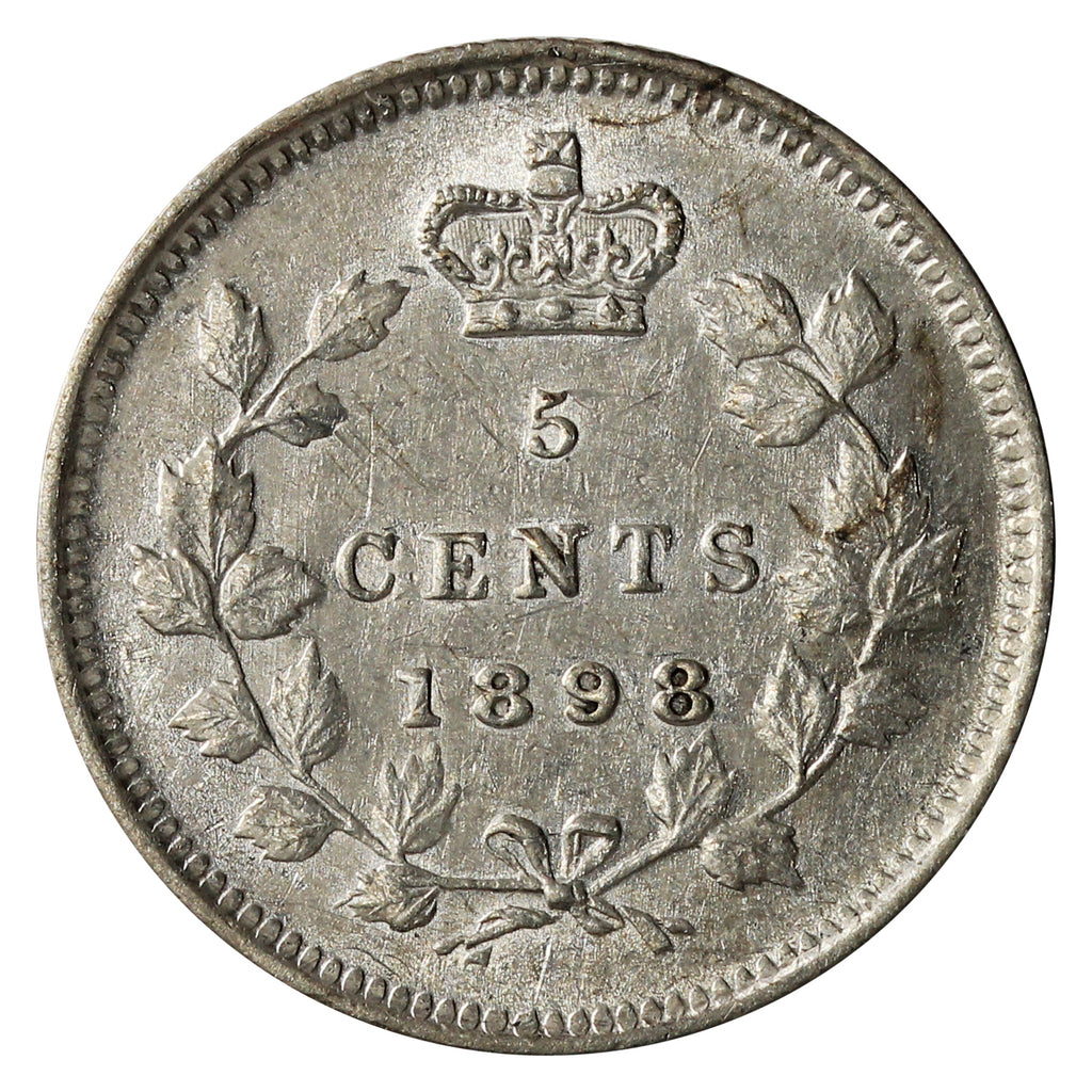 1898 Canada 5-cents EF-AU (EF45) $