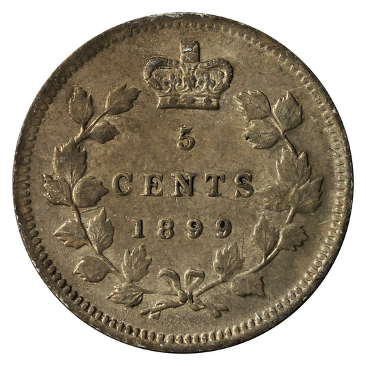 1899 Canada 5-cents Extra Fine (EF40)