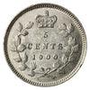 1900 Oval 0's Canada 5-cents Almost Uncirculated (AU50) $