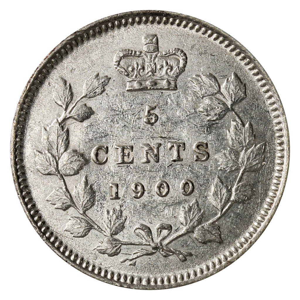 1900 Oval 0's Canada 5-cents EF-AU (EF45) $