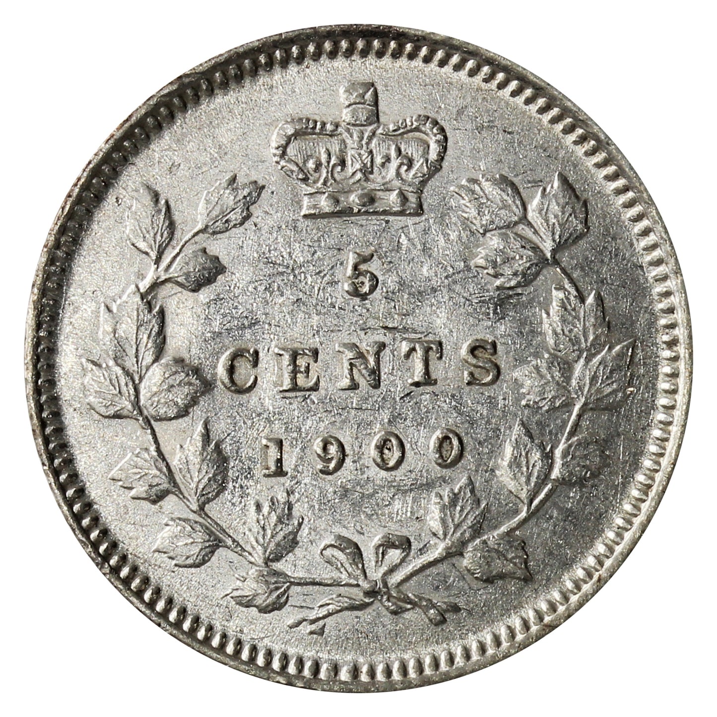 1900 Oval 0's Canada 5-cents EF-AU (EF45) $