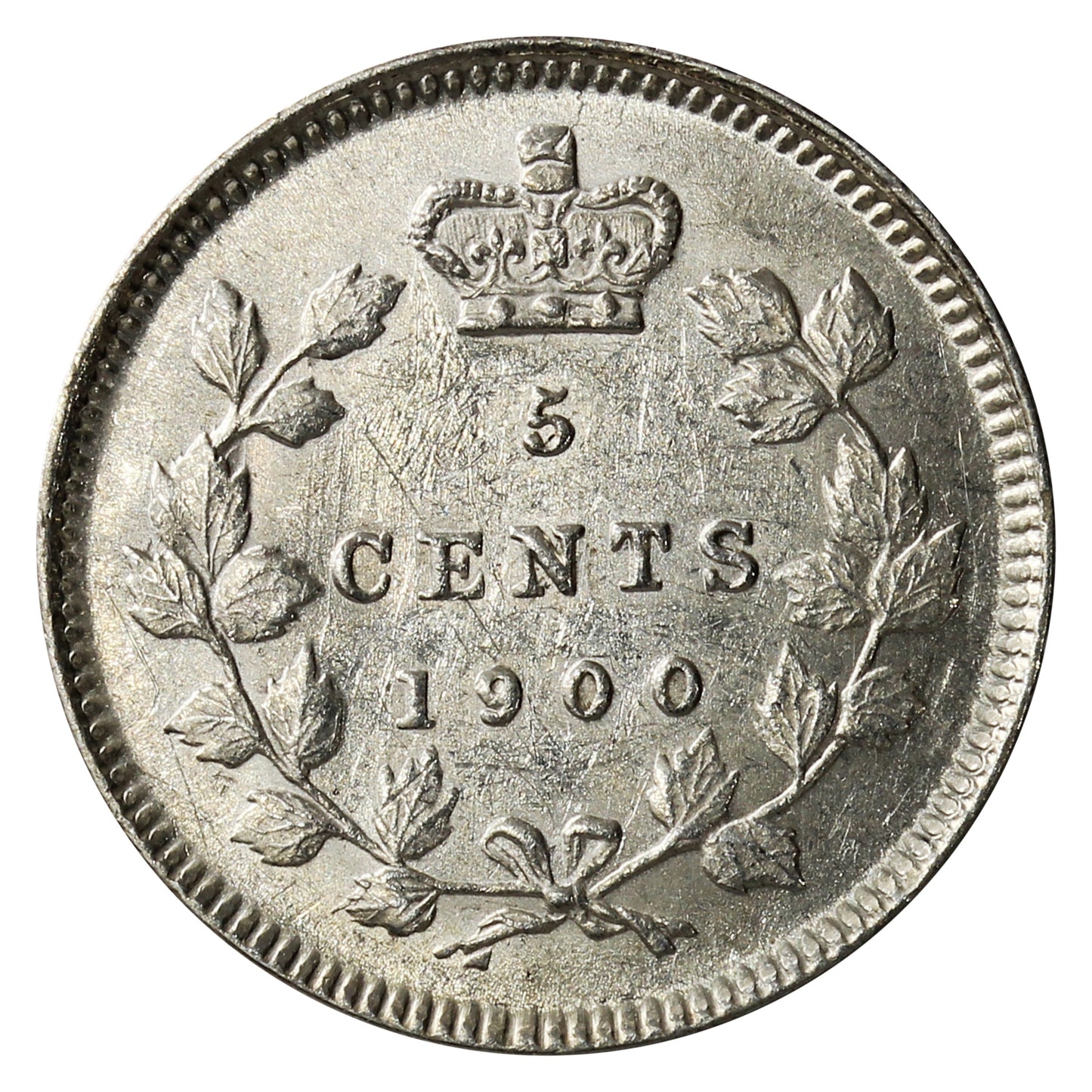 1900 Oval 0's Canada 5-cents AU-UNC (AU55) $