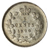 1900 Round 0's Canada 5-cents VF-EF (VF30) $