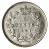 1901 Canada 5-cents EF-AU (EF45) $