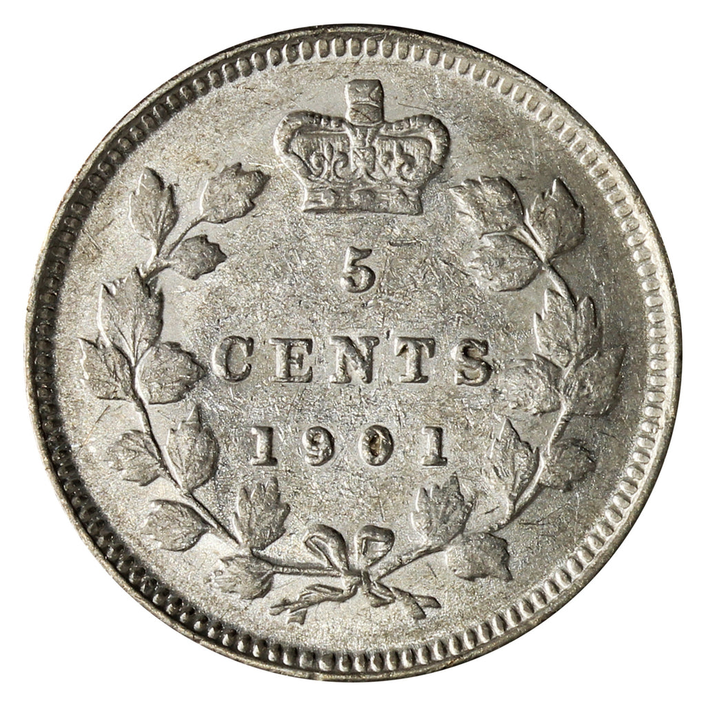 1901 Canada 5-cents EF-AU (EF45) $