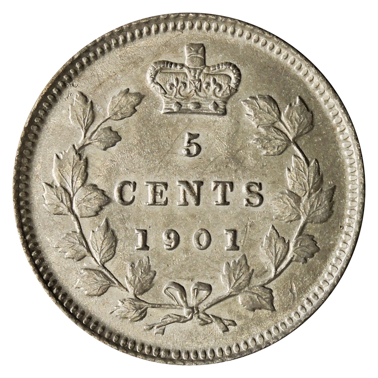 1901 Canada 5-cents UNC+ (MS62) $