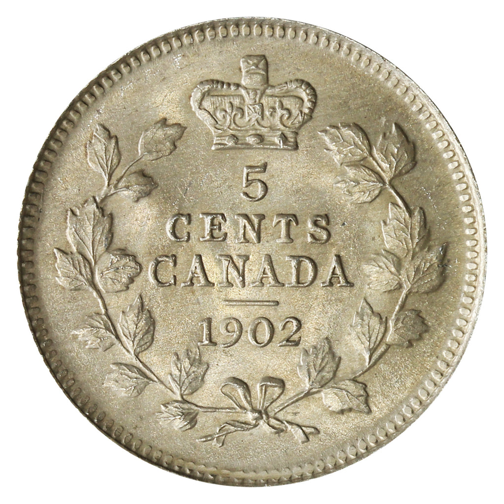 1902 Canada 5-cents Brilliant Uncirculated (MS63) $