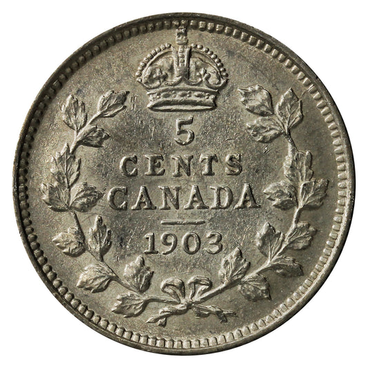 1903 Canada 5-cents EF-AU (EF45) $
