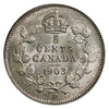 1903H Large H Canada 5-cents AU-UNC (AU55) $