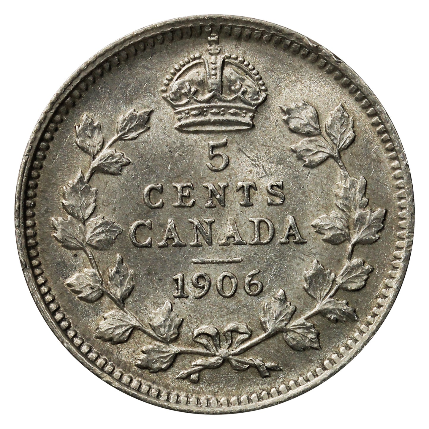 1906 Canada 5-cents AU-UNC (AU55) $