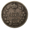 1910 Pointed Leaves Canada 5-cents Very Good (VG8)