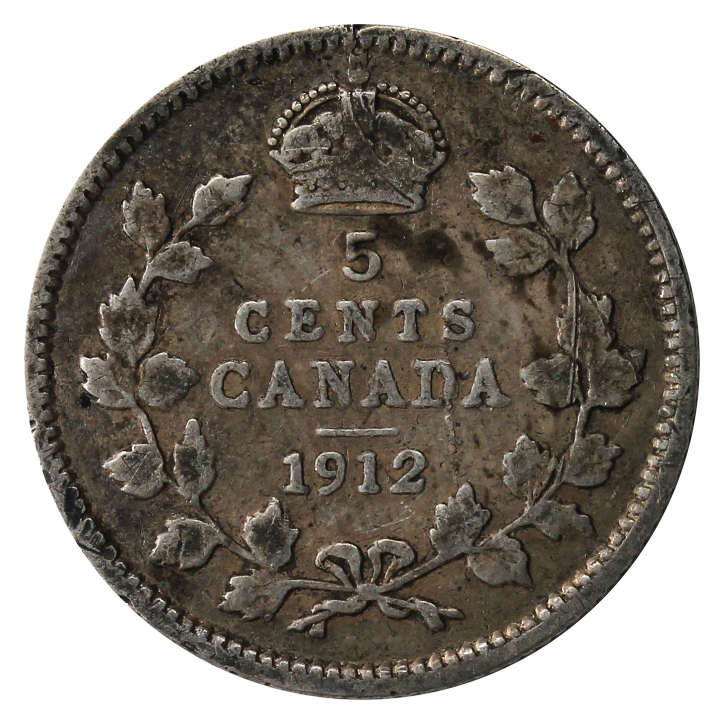 1912 Canada 5-cents Very Good (VG8)