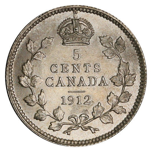 1912 Canada 5-cents Brilliant Uncirculated (MS63) $