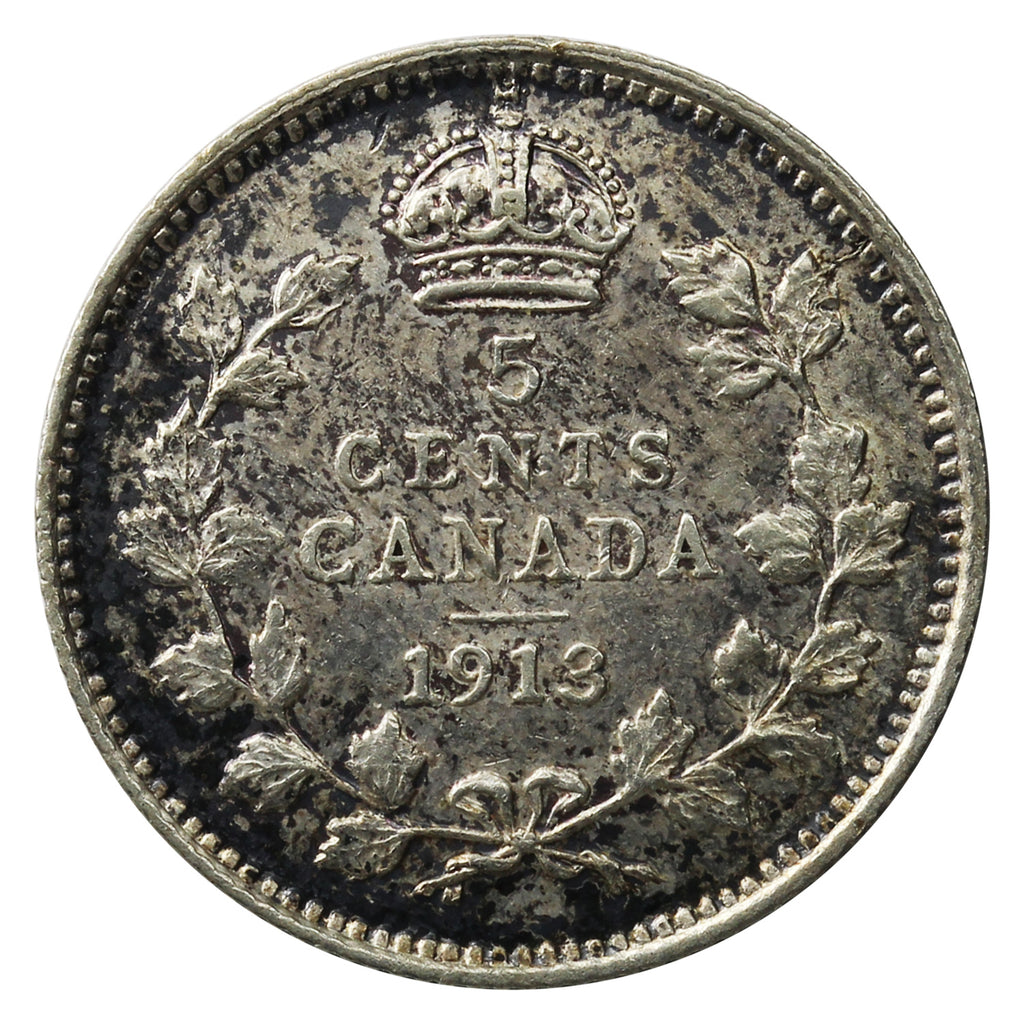 1913 Canada 5-cents VF-EF (VF30)