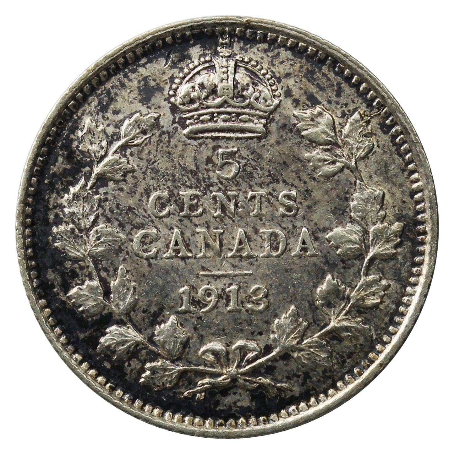 1913 Canada 5-cents VF-EF (VF30)