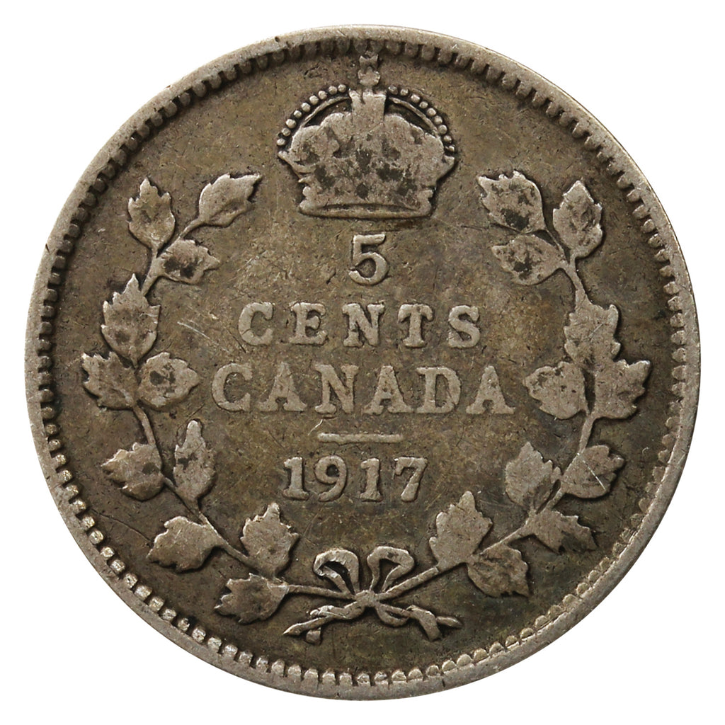 1917 Canada 5-cents Very Good (VG8)