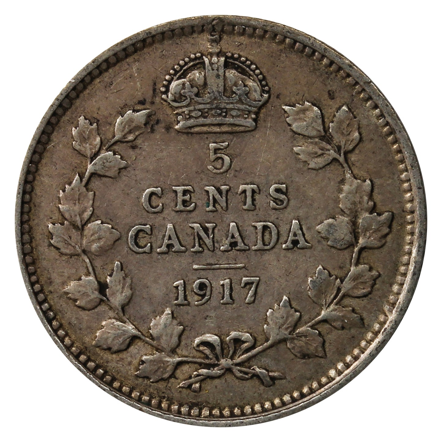 1917 Canada 5-cents F-VF (F15)