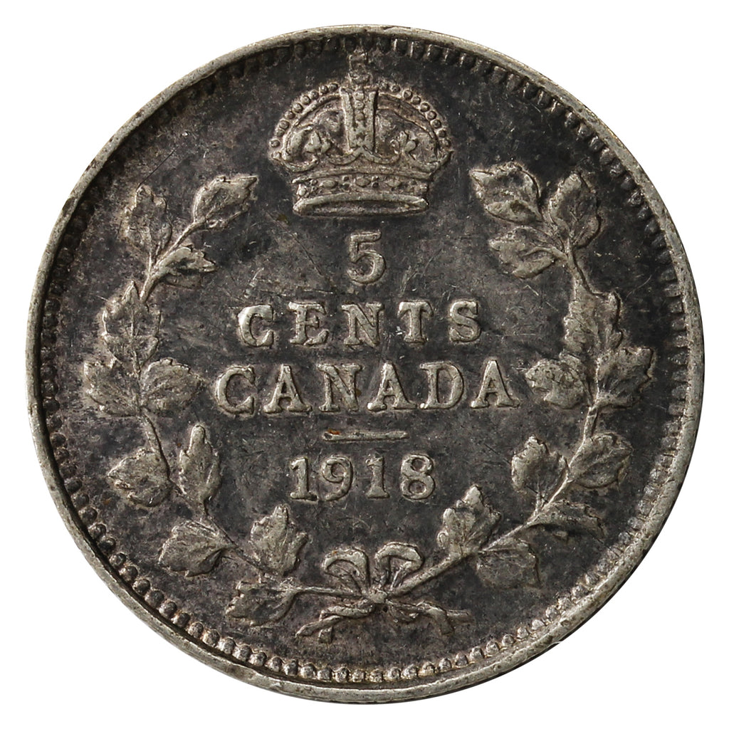 1918 Canada 5-cents Very Fine (VF20)