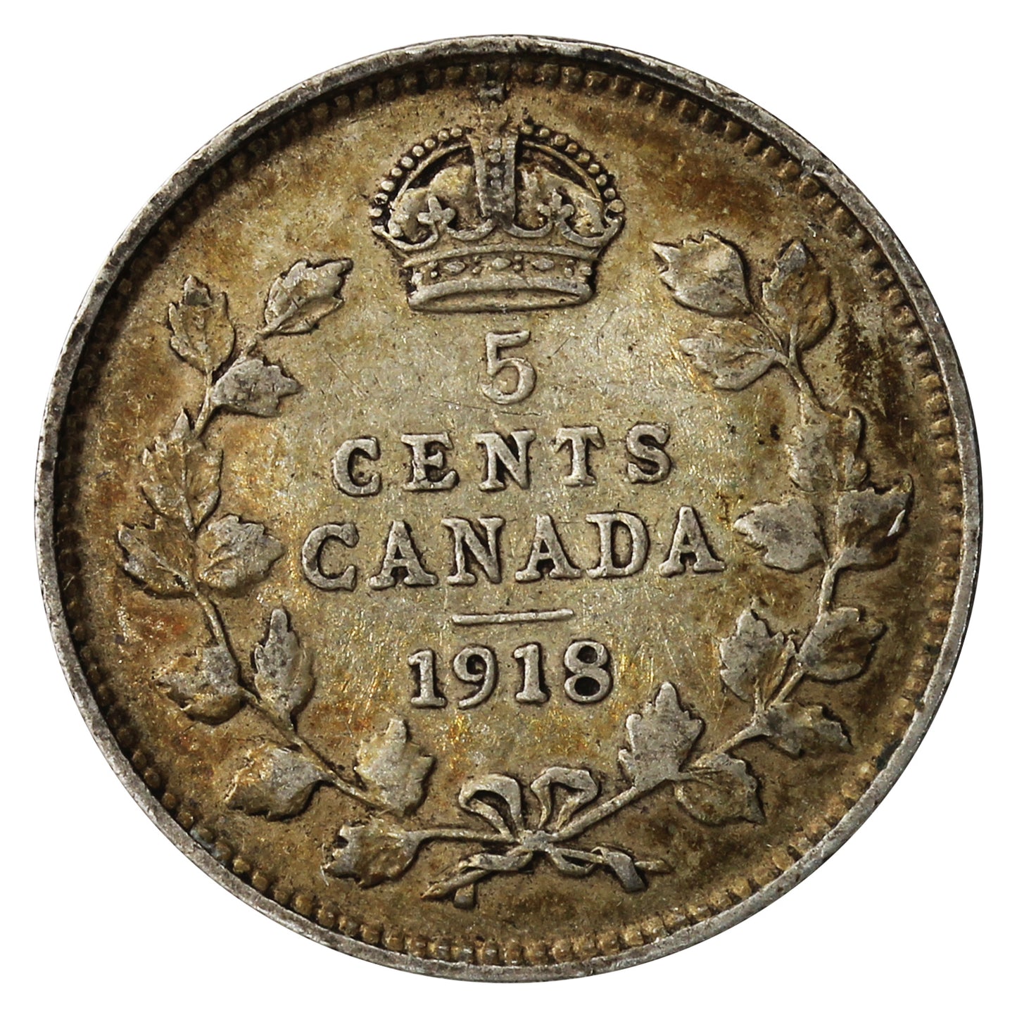 1918 Canada 5-cents VG-F (VG10)