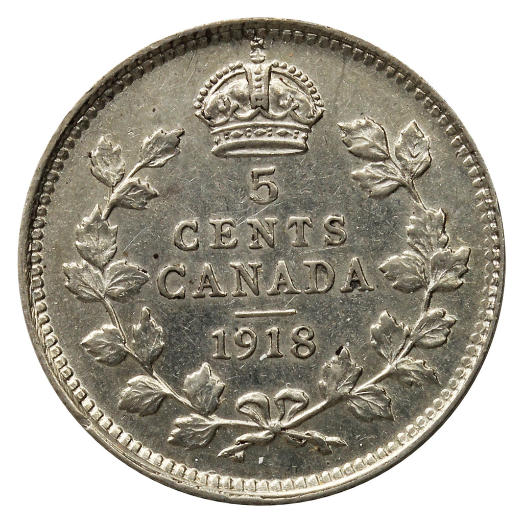 1918 Canada 5-cents VF-EF (VF30)