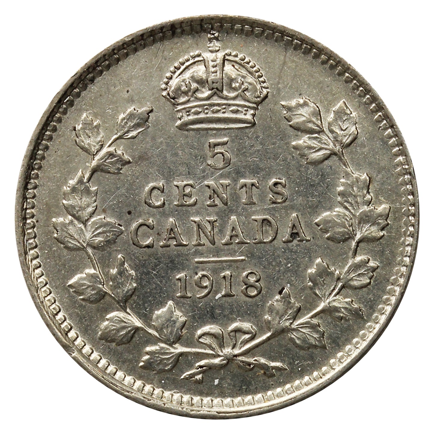 1918 Canada 5-cents VF-EF (VF30)