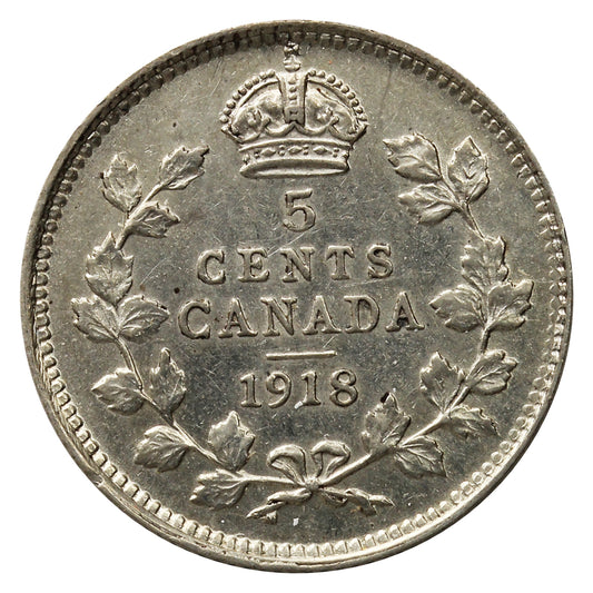 1918 Canada 5-cents VF-EF (VF30)