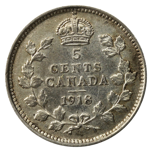 1918 Canada 5-cents F-VF (F15)