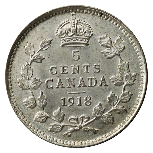1918 Canada 5-cents AU-UNC (AU55)