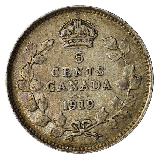 1919 Canada 5-cents Fine (F12)