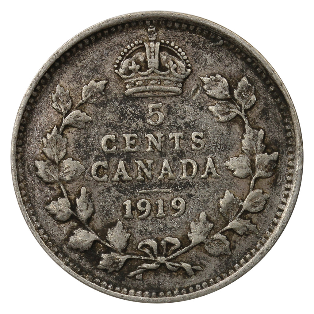 1919 Canada 5-cents F-VF (F15)