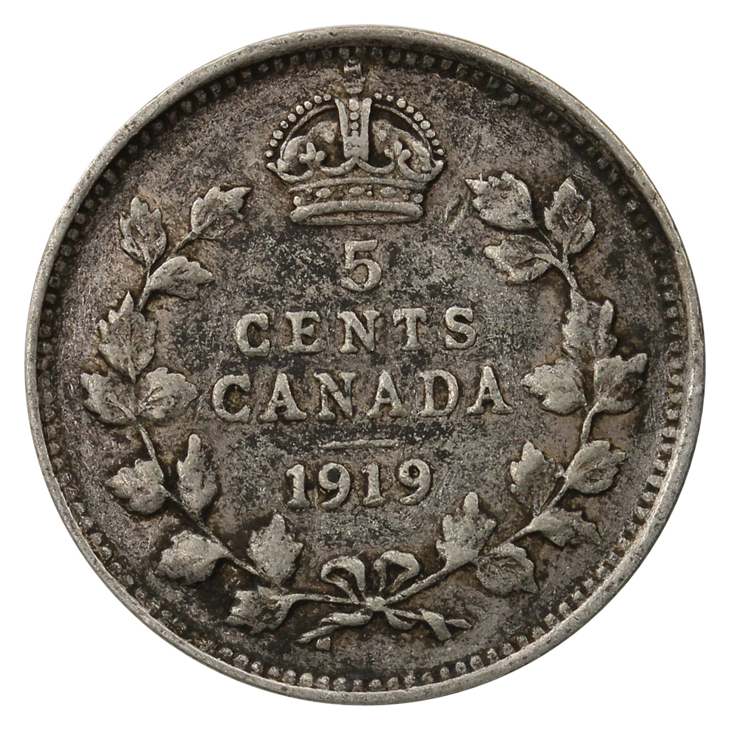 1919 Canada 5-cents F-VF (F15)