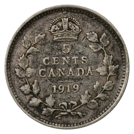1919 Canada 5-cents F-VF (F15)