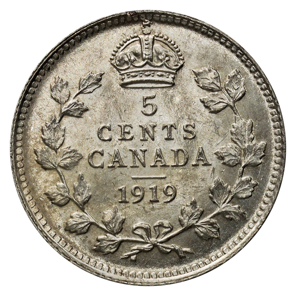 1919 Canada 5-cents UNC+ (MS62) $
