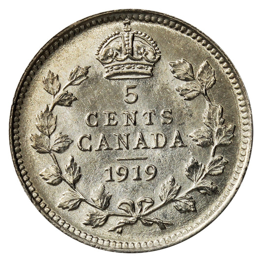 1919 Canada 5-cents AU-UNC (AU55)