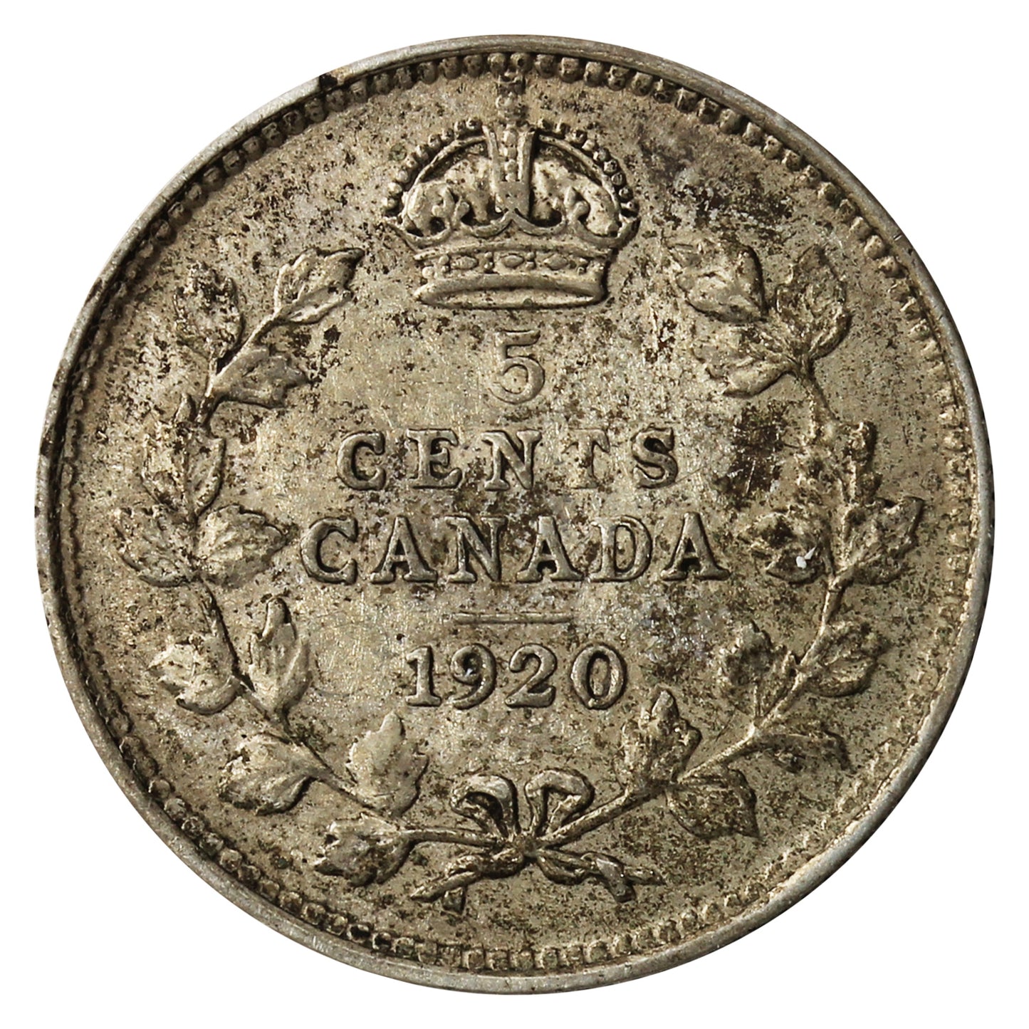 1920 Canada 5-cents Very Fine (VF20)