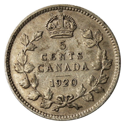 1920 Canada 5-cents F-VF (F15)