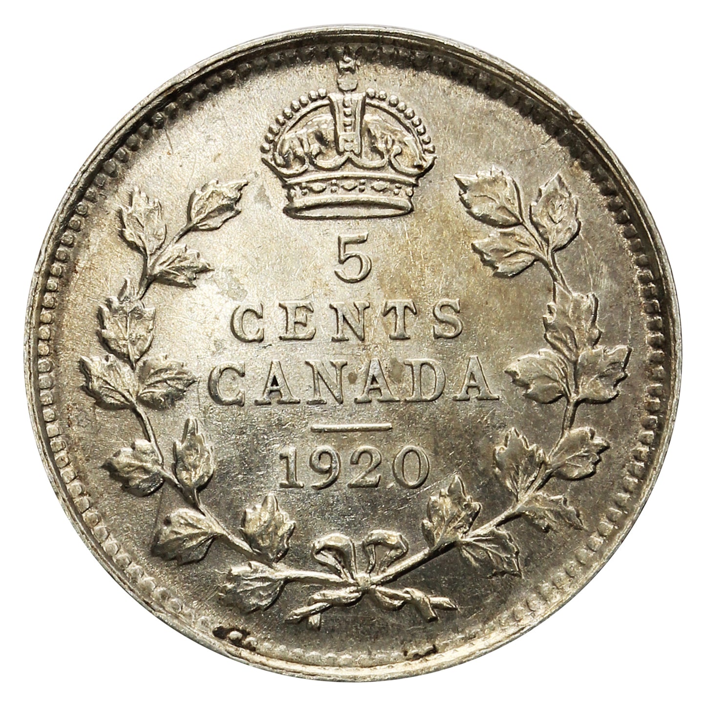 1920 Canada 5-cents EF-AU (EF45)