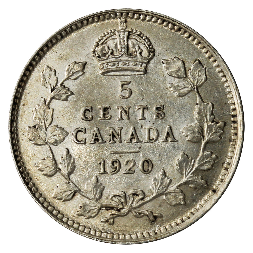1920 Canada 5-cents AU-UNC (AU55)
