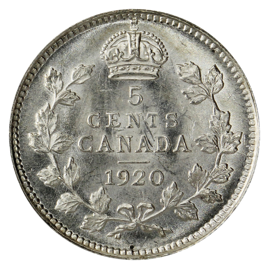 1920 Canada 5-cents Brilliant Uncirculated (MS63) $