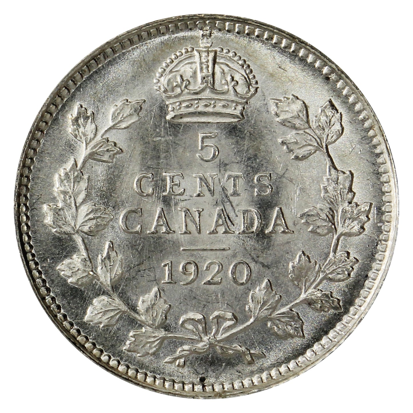 1920 Canada 5-cents Brilliant Uncirculated (MS63) $