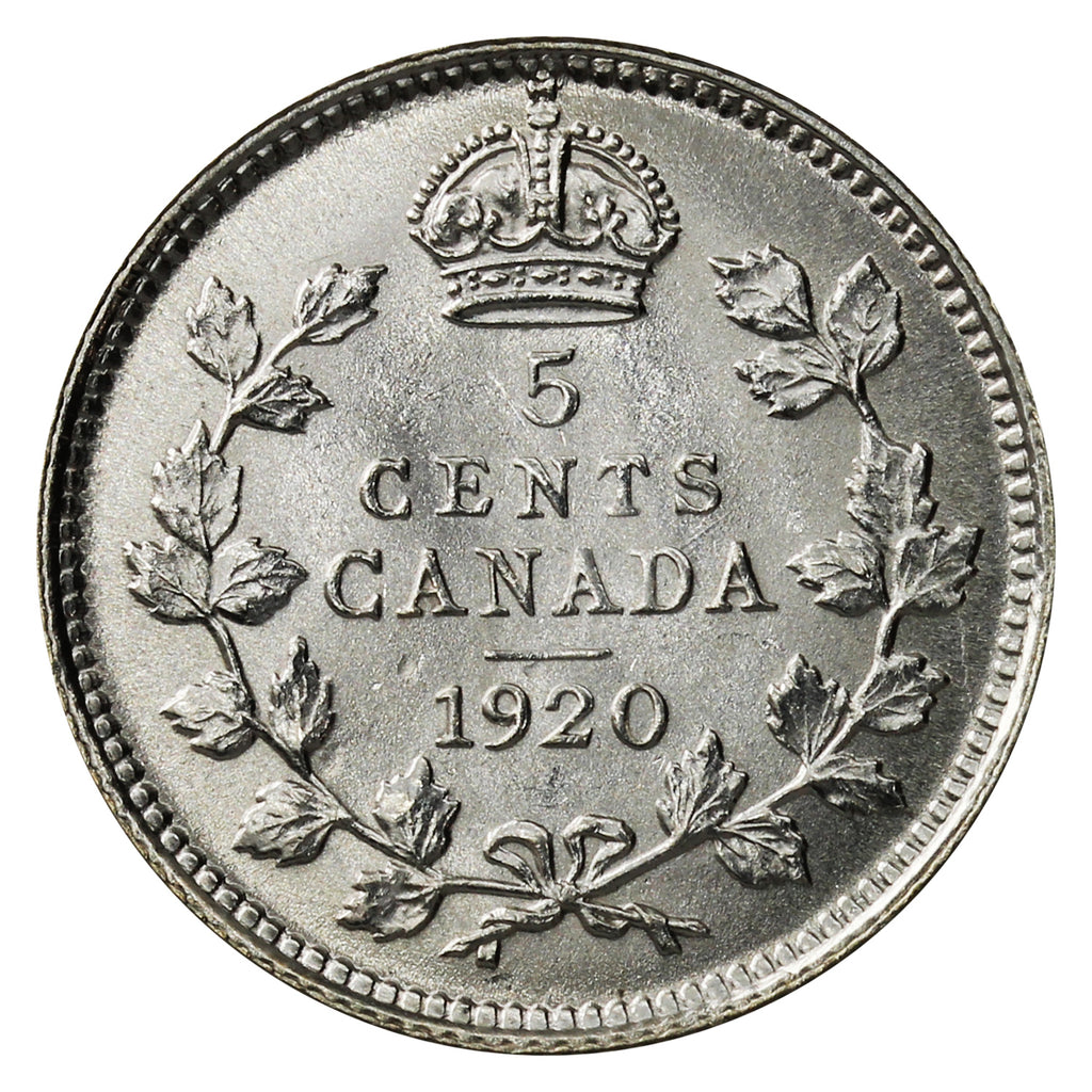 1920 Canada 5-cents Choice Brilliant Uncirculated (MS64)$