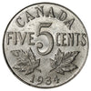 1934 Canada 5-cents Uncirculated (MS60) $