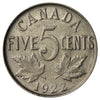 1922 Near Rim Canada 5-cents Very Fine (VF20)