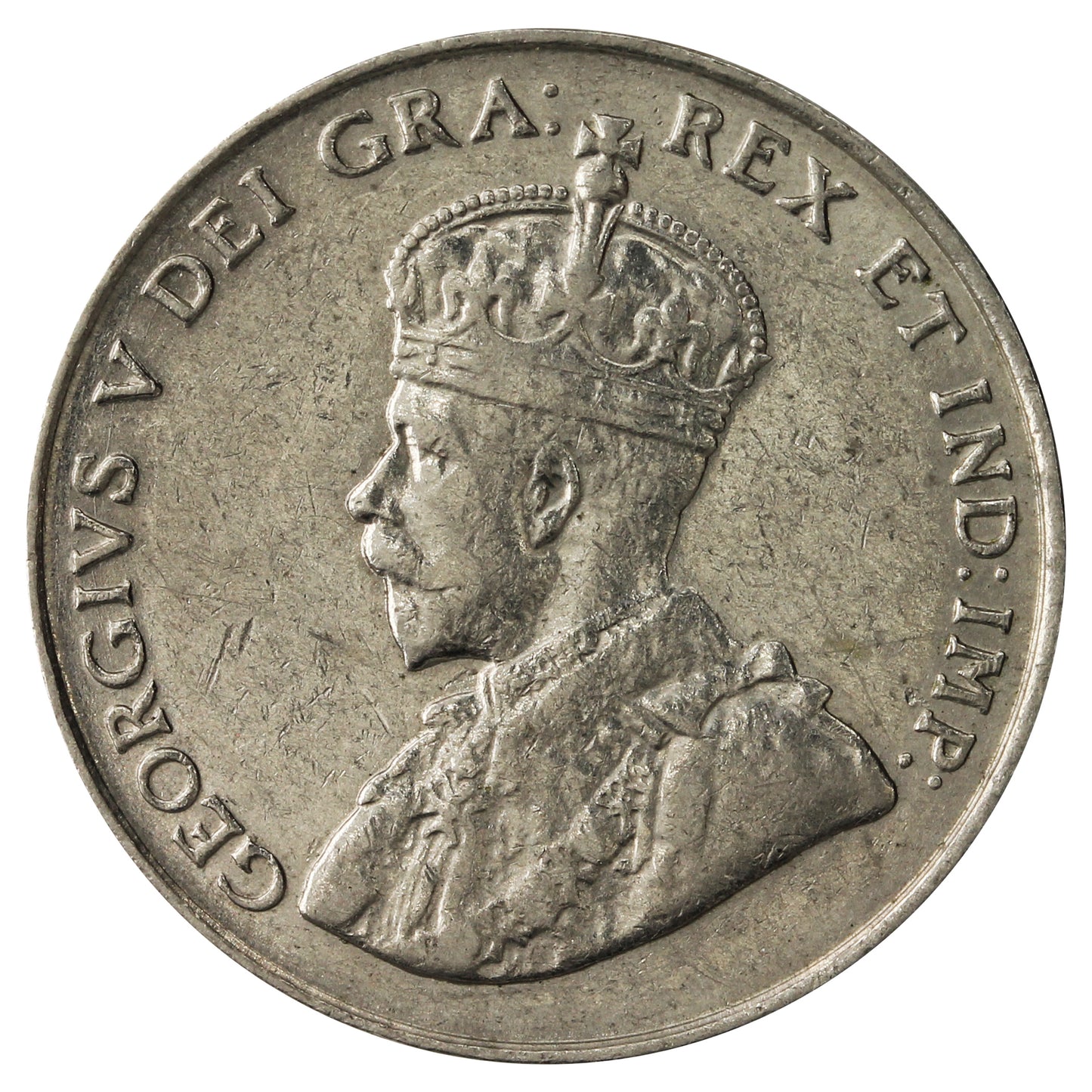 1922 Near Rim Canada 5-cents Extra Fine (EF40)