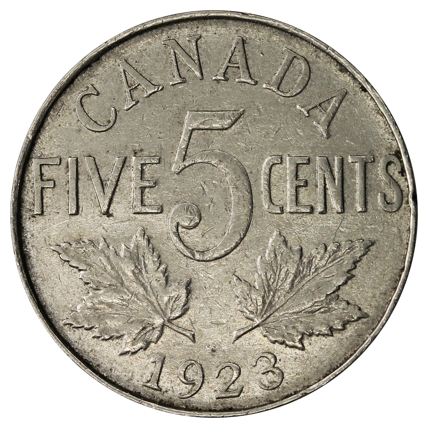 1923 Canada 5-cents F-VF (F15)