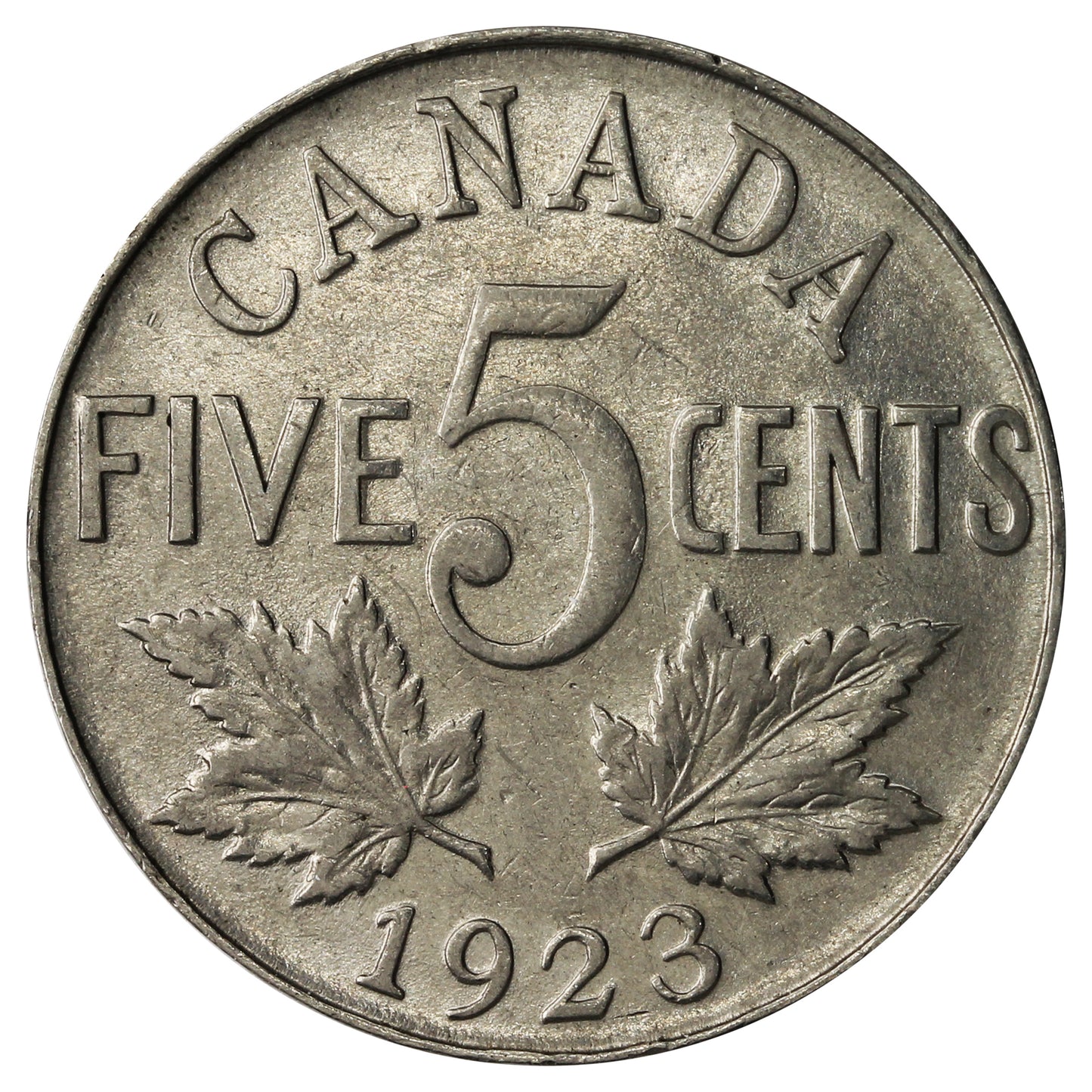 1923 Canada 5-cents VF-EF (VF30)