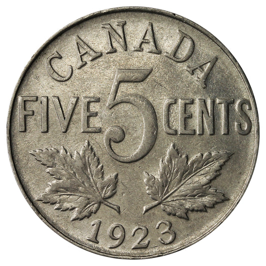 1923 Canada 5-cents VF-EF (VF30)